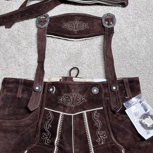 Brown Embroidered Men's Hybrid Shorts - Picture 3 of 16